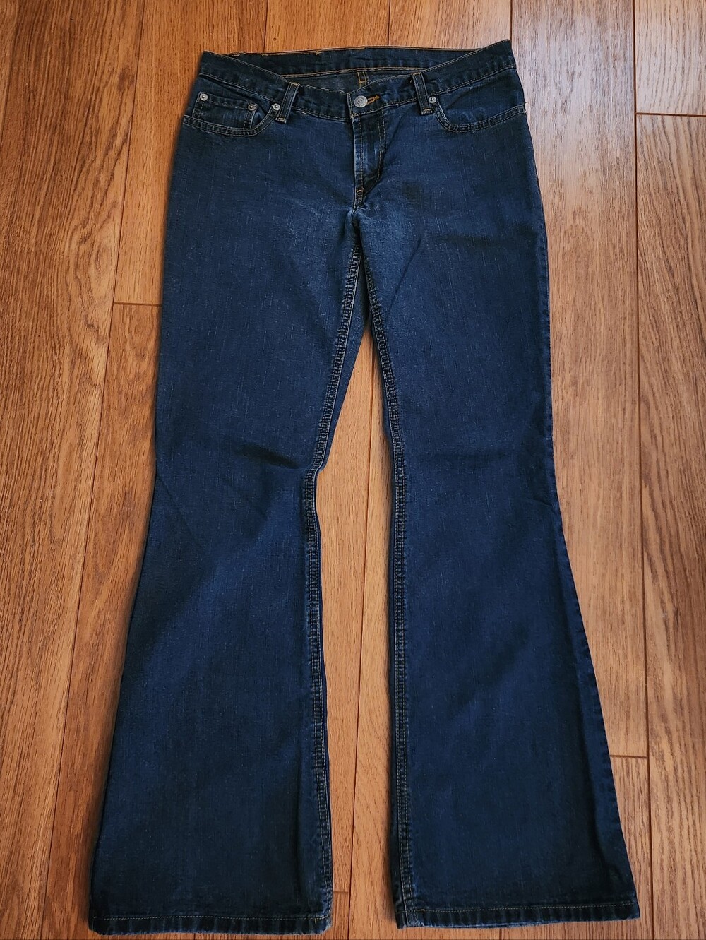 Polo Jeans Company RL Ralph Lauren Vintage Hipster Flare Denim Blue Jeans 7 / 8